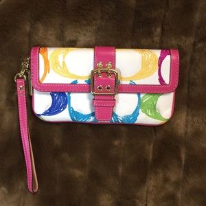 🌈 Rainbow Coach Wristlet
